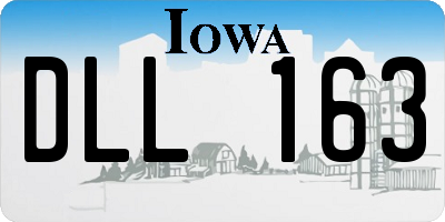 IA license plate DLL163