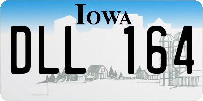 IA license plate DLL164