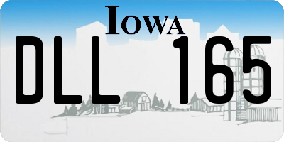 IA license plate DLL165