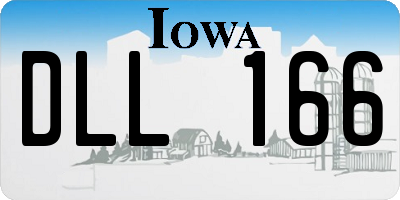 IA license plate DLL166