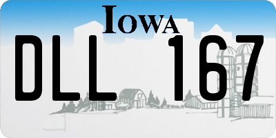 IA license plate DLL167