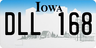 IA license plate DLL168