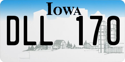 IA license plate DLL170