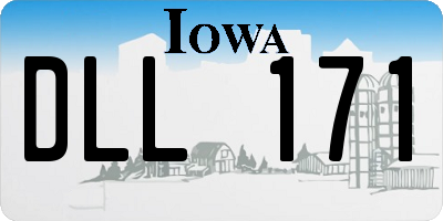 IA license plate DLL171