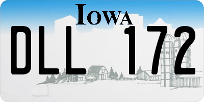 IA license plate DLL172