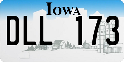IA license plate DLL173