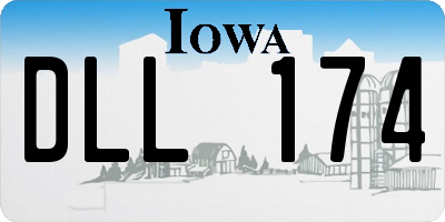 IA license plate DLL174