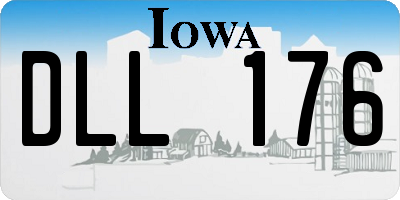 IA license plate DLL176