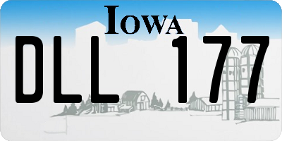 IA license plate DLL177