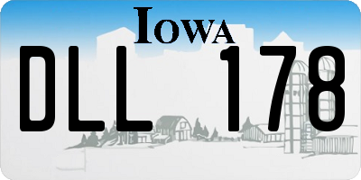 IA license plate DLL178