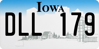 IA license plate DLL179