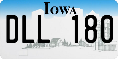 IA license plate DLL180