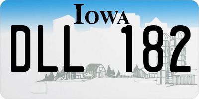IA license plate DLL182