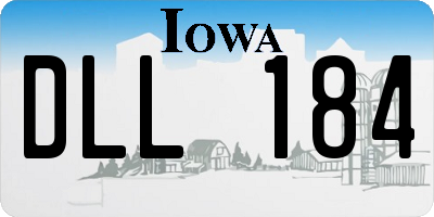 IA license plate DLL184