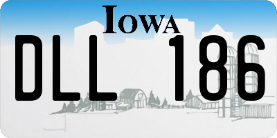 IA license plate DLL186