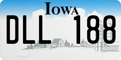 IA license plate DLL188