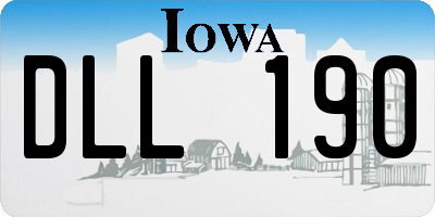 IA license plate DLL190