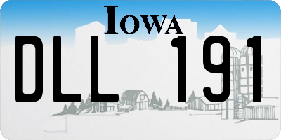 IA license plate DLL191