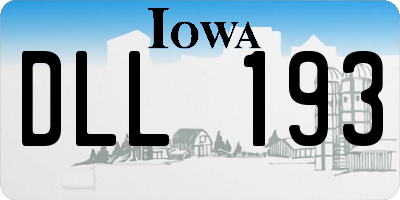IA license plate DLL193