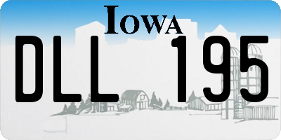IA license plate DLL195