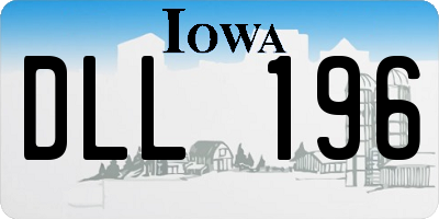 IA license plate DLL196