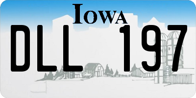 IA license plate DLL197