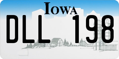 IA license plate DLL198