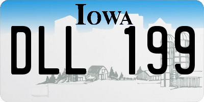 IA license plate DLL199