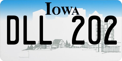 IA license plate DLL202