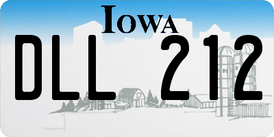 IA license plate DLL212