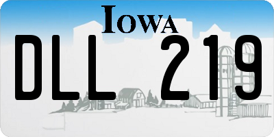 IA license plate DLL219