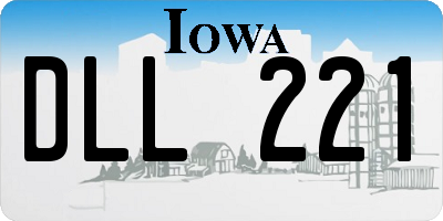 IA license plate DLL221