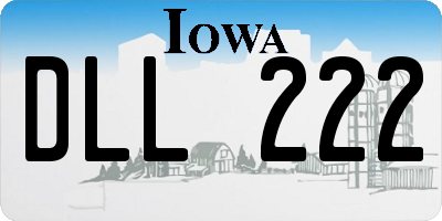 IA license plate DLL222