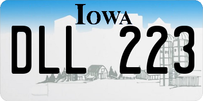 IA license plate DLL223