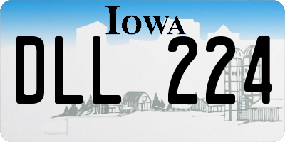 IA license plate DLL224
