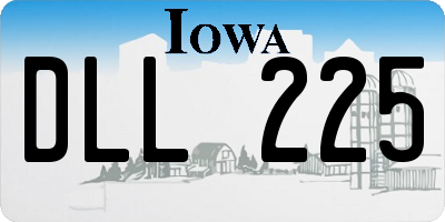 IA license plate DLL225
