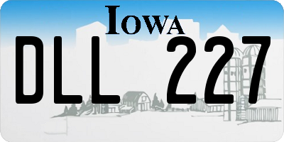 IA license plate DLL227