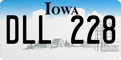 IA license plate DLL228