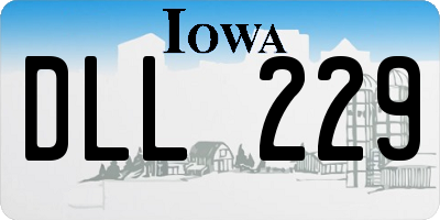 IA license plate DLL229