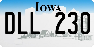 IA license plate DLL230