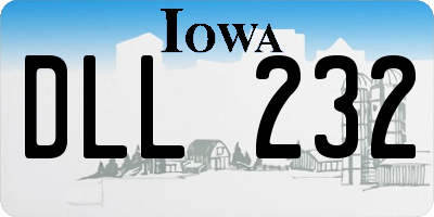 IA license plate DLL232