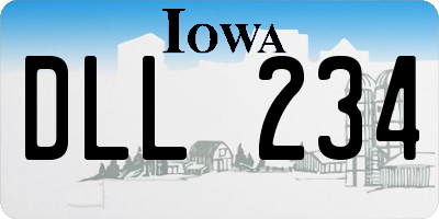 IA license plate DLL234