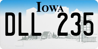 IA license plate DLL235