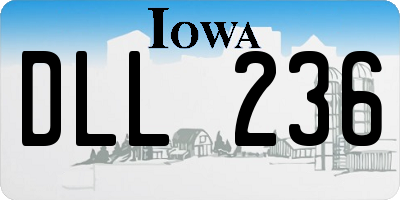 IA license plate DLL236