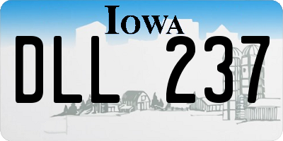 IA license plate DLL237
