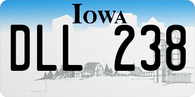 IA license plate DLL238