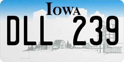 IA license plate DLL239