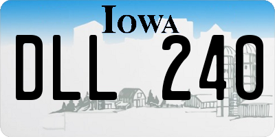 IA license plate DLL240