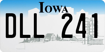 IA license plate DLL241
