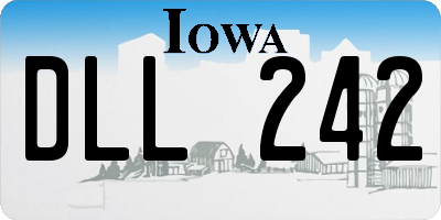 IA license plate DLL242